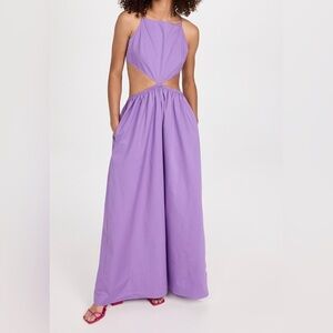 STAUD Myla Cutout Maxi Dress in purple size M